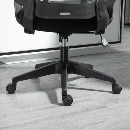 Ergonomic swivel office chair, adjustable height, black