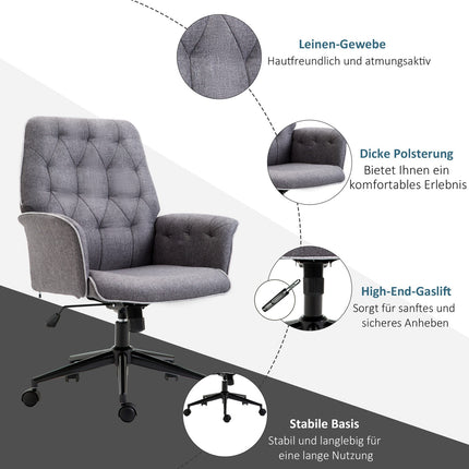 Ergonomic office chair, height adjustable, swivel function