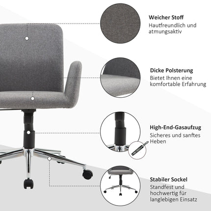 Office swivel chair, reclining and height adjustable, Nordic style