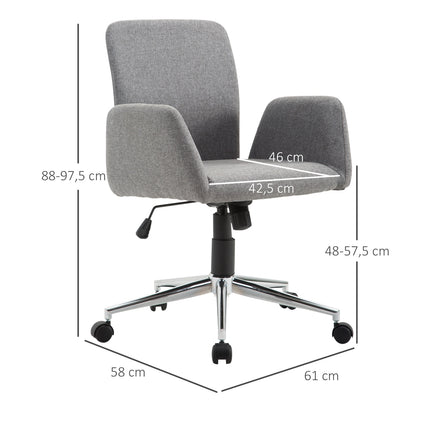 Office swivel chair, reclining and height adjustable, Nordic style