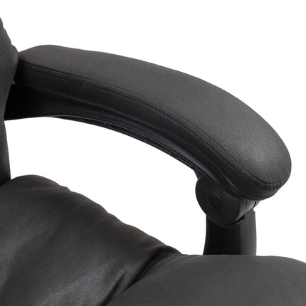 Office Chair with Massage, Heat, Recline, Black, 65x72x109-117cm