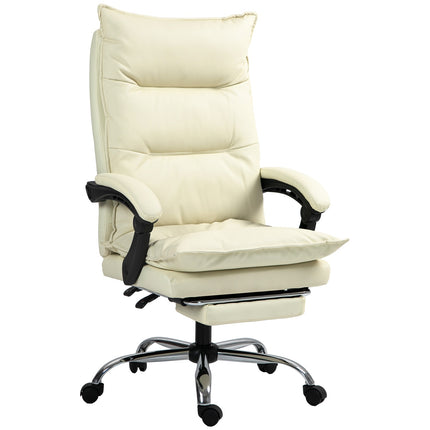 Ergonomic office chair, height adjustable, 155° tilt, beige