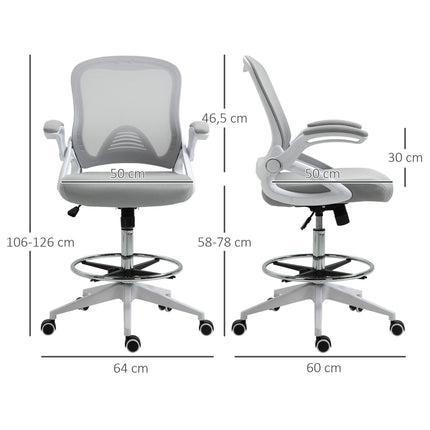 Ergonomic Office Chair, Mesh Back, Adjustable Height, Black