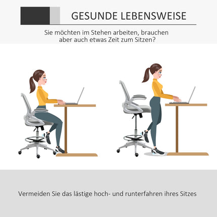 Ergonomic Office Chair, Mesh Back, Adjustable Height, Black
