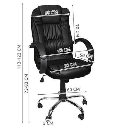 Office chair, eco-leather - black MALATEC