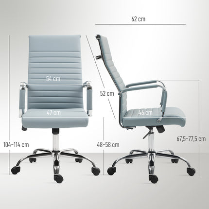 Ergonomic office chair, adjustable height, artificial leather