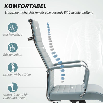 Ergonomic office chair, adjustable height, artificial leather