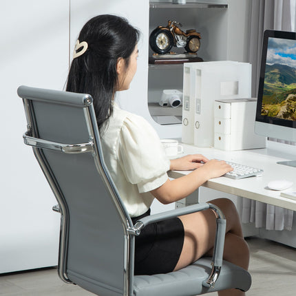 Ergonomic office chair, adjustable height, artificial leather