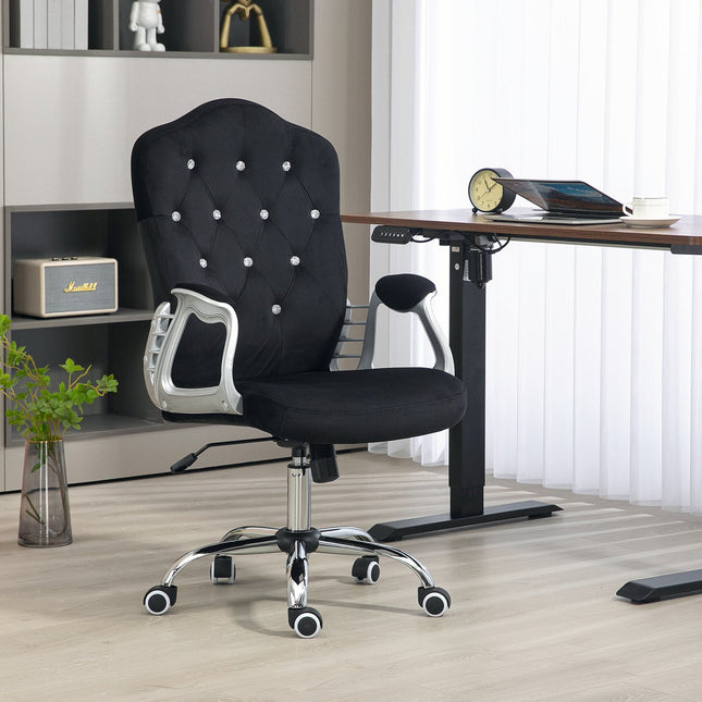 Ergonomic office chair in synthetic leather, adjustable, black