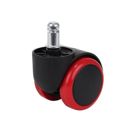 Office chair wheels - 5 pcs - red