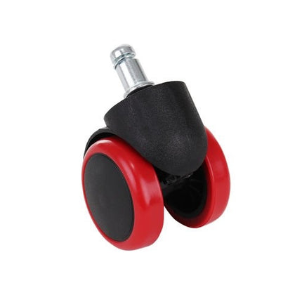 Office chair wheels - 5 pcs - red