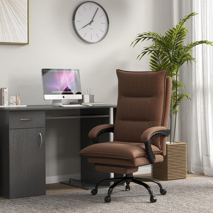 Ergonomic office chair with massage, 155° tilt - brown