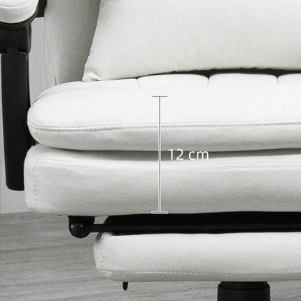Ergonomic Cream White Executive Massage Office Chair