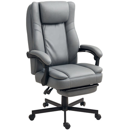 Massage Office Chair with Recline, Adjustable Height, Grey