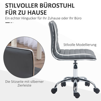 Height-adjustable armless office chair, 120 kg capacity