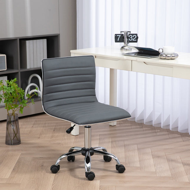 Height-adjustable armless office chair, 120 kg capacity