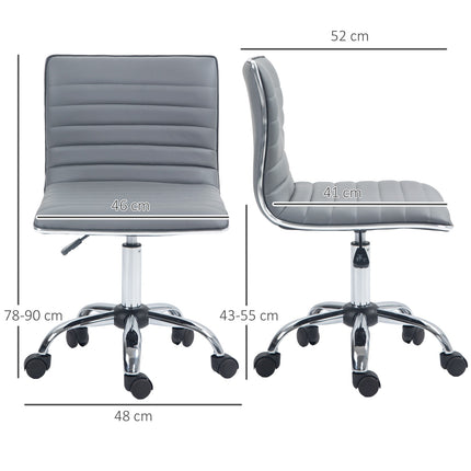 Height adjustable swivel office chair, no arms, 120 kg capacity