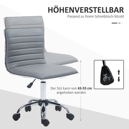 Height adjustable swivel office chair, no arms, 120 kg capacity