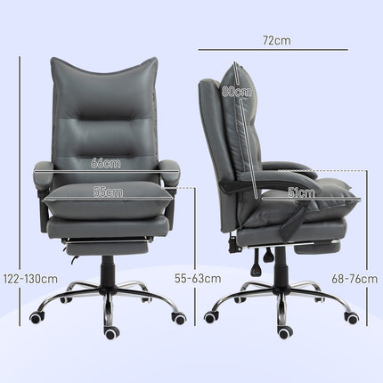 Ergonomic office chair, foldable & height adjustable, dark grey