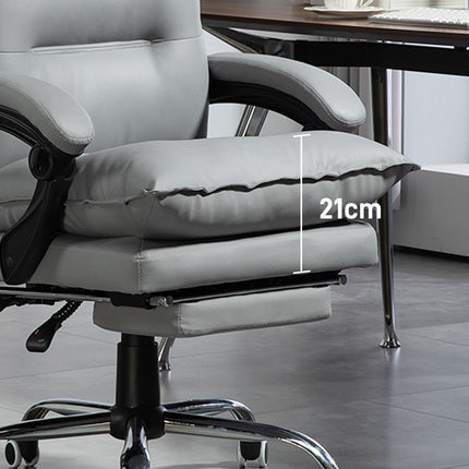 Ergonomic office chair with footrest, reclining and padded