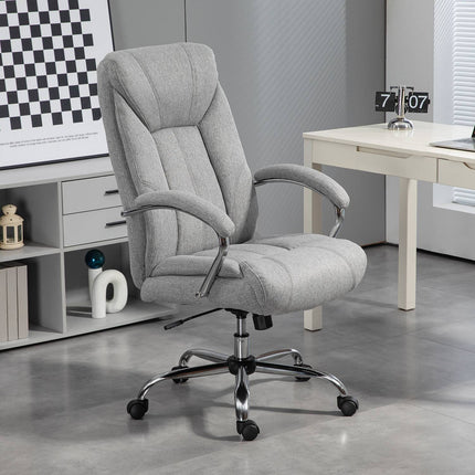 Ergonomic swivel office chair, padded armrests, adjustable