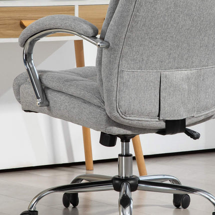 Ergonomic swivel office chair, padded armrests, adjustable
