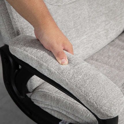 Ergonomic Rocker Office chair, height adjustable, light grey
