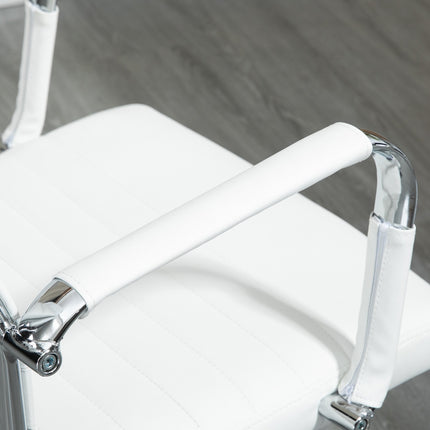 Ergonomic white office chair, 360° rotatable, 120 kg capacity