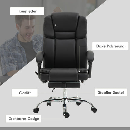 Ergonomic office chair with vibration massage & heating