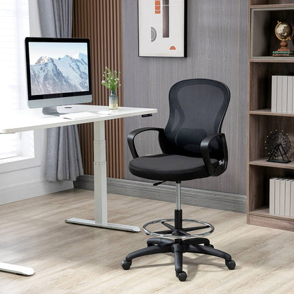 Ergonomic adjustable office chair - black, supports 120 kg
