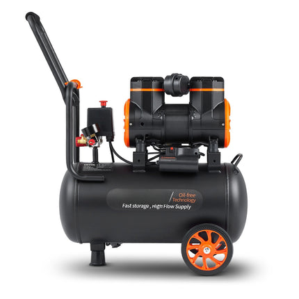 Oil-Free Air Compressor, 6.3 Gallon, 1450W, 70 dB