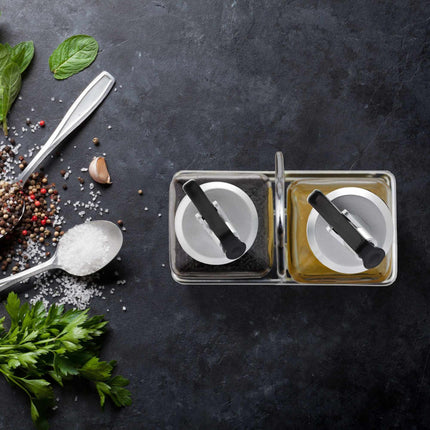 Oil and vinegar set with stand