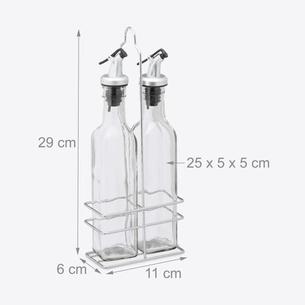 Oil and vinegar set with stand