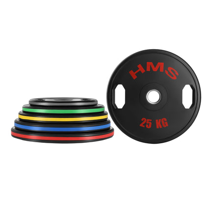 Olympic Weight Plates, 2x25kg, Steel & Virgin Rubber