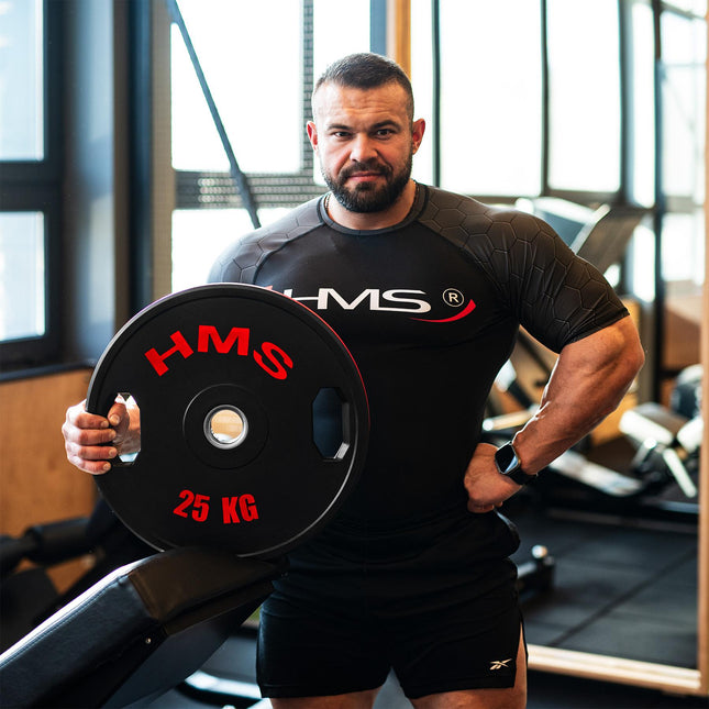 Olympic Weight Plates, 2x25kg, Steel & Virgin Rubber