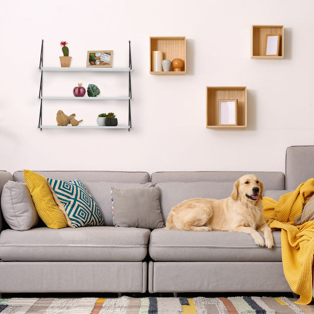 Open wall shelf with 3 shelves
