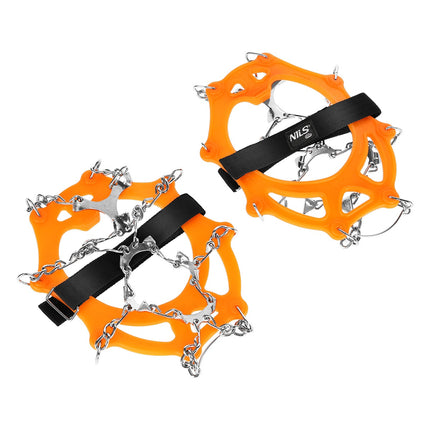 Orange Crampons Size L – Anti-Slip Ice Grips