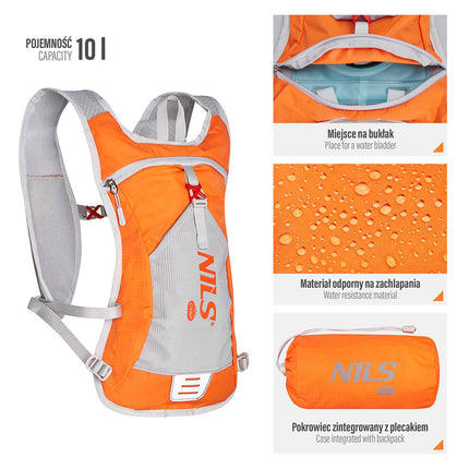 Orange Running Backpack, Lightweight, Water-Resistant