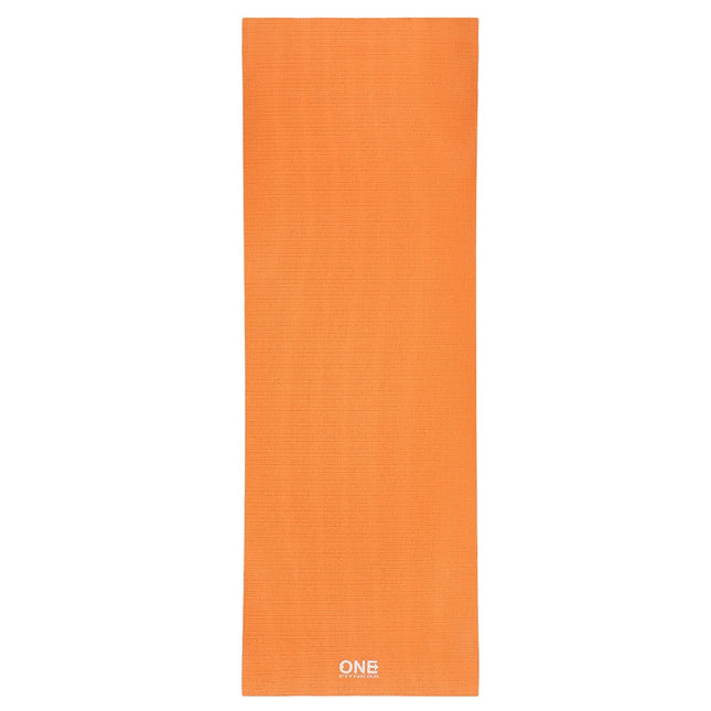 Oranje yogamat, antislip, 6 mm dik