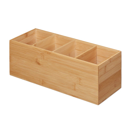 Organization box in bamboo 4 compartments