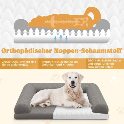Orthopedic Dog Bed, Medium, Egg Crate Foam, Gray