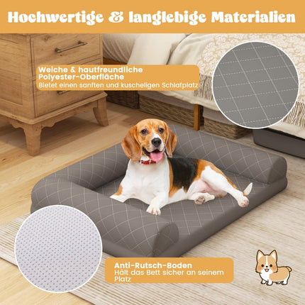 Orthopedic Dog Bed, Medium, Egg Crate Foam, Gray