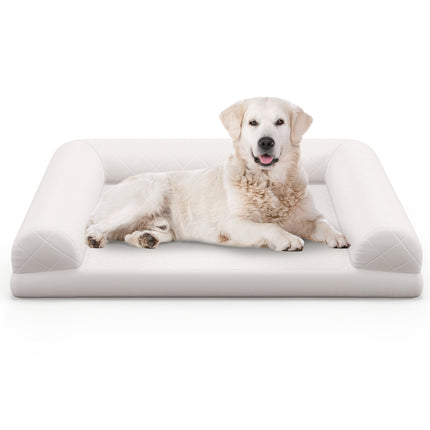 Orthopedic Dog Bed for Medium Dogs, Egg Crate Foam, Beige