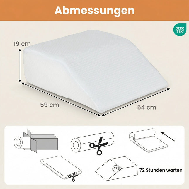 Orthopedic Foam Leg Pillow, Removable & Washable Cover