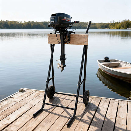 Outboard Motor Stand, Steel & Wood, 100 kg Capacity