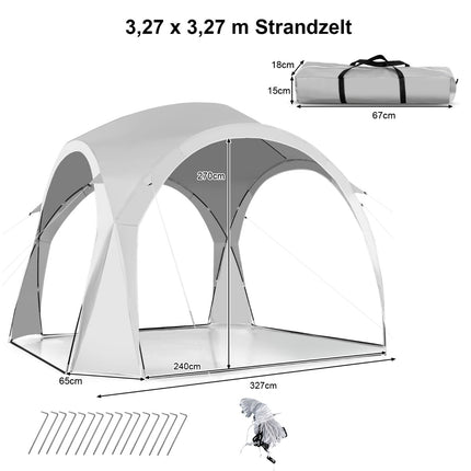 Outdoor Canopy Tent with UPF50+ Sun Protection, 6-8 Person Capacity