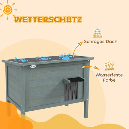 Outdoor Cat House, Insulated, Dark Grey, 85 x 50 x 68.5 cm