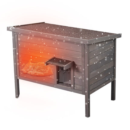 Outdoor Cat House, Weatherproof Insulated, PVC Door Flaps