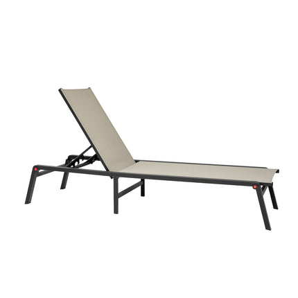 Outdoor Chaise Lounge Chair, Foldable, 5-Position, 400 lb