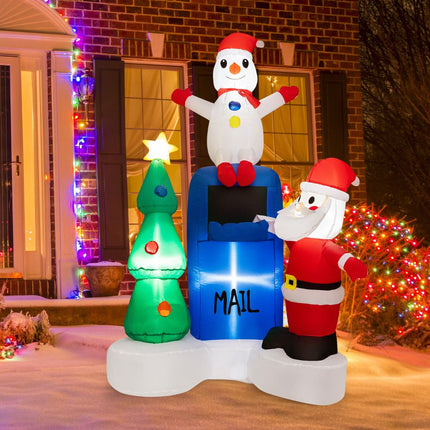 Outdoor Christmas Inflatable, 185 cm, LED Santa Scene